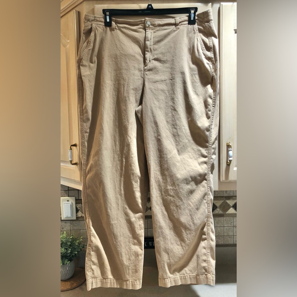 Coldwater Creek Khaki Tan Cotton Chino Pants Sz. 18